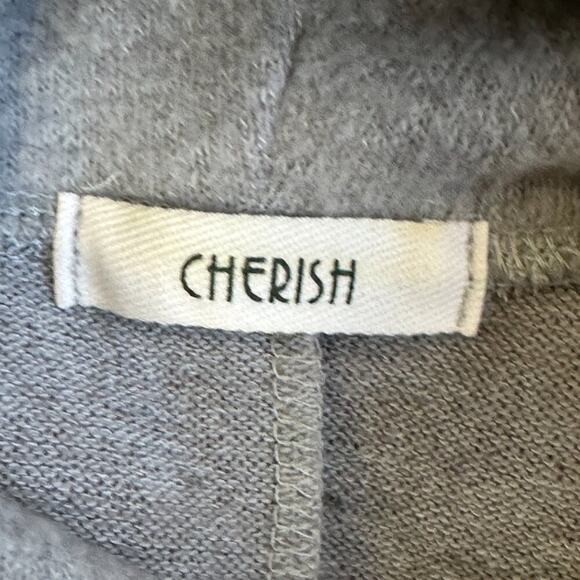 Cherish Tunic Sweater Womens XS Gray Tunic High Low Stretch Oversized Cozy - Picture 4 of 5